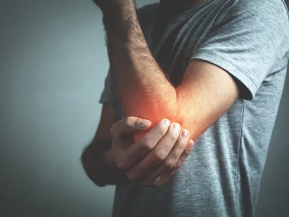 image suggesting elbow pain