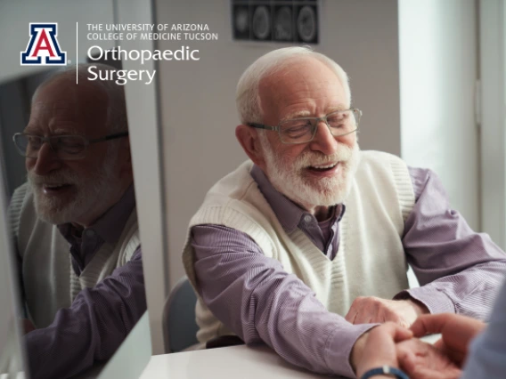 Older man receiving assessment in medical office