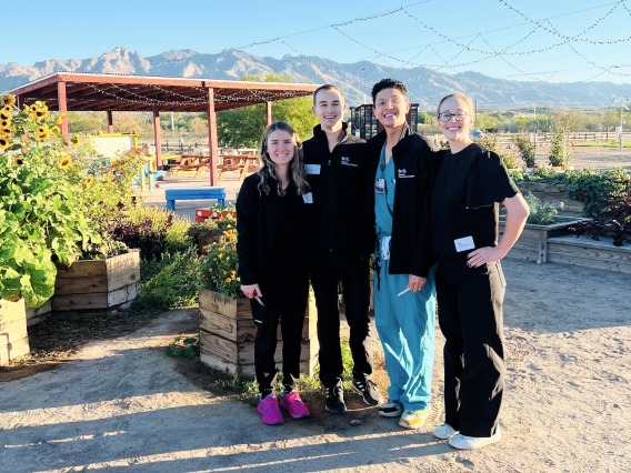 UArizona orthopedic surgery residents at Tucson Village Farm