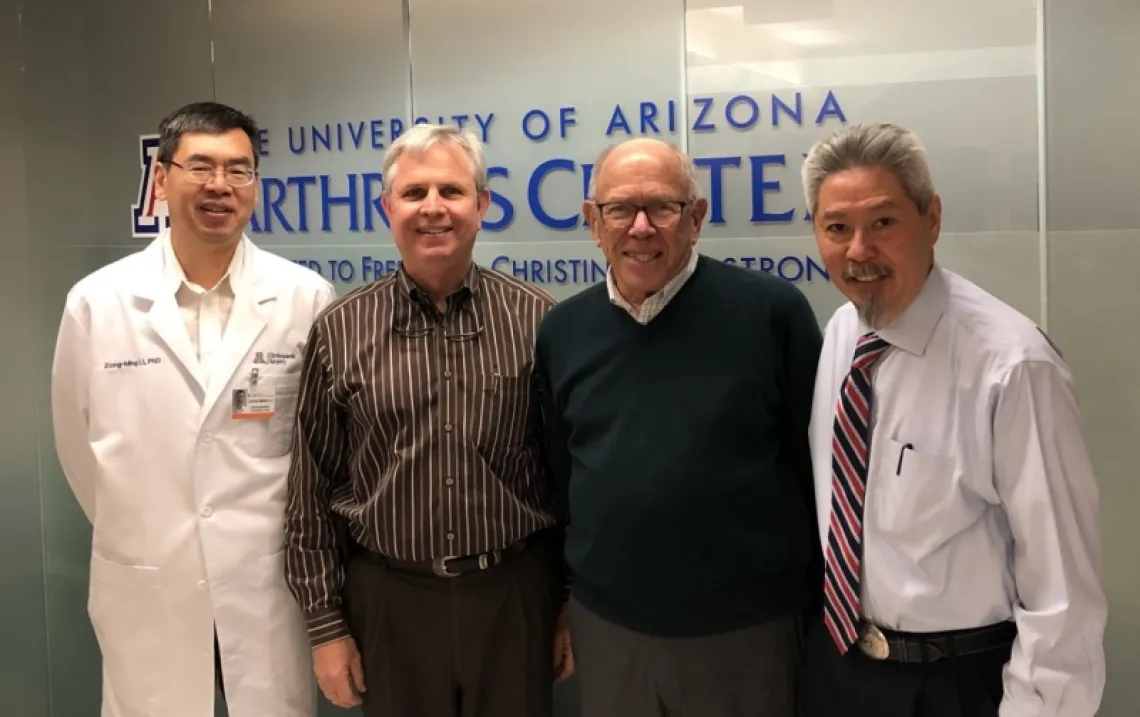 Arthritis research team at the University of Arizona