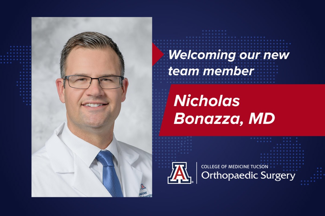 Photo and welcome message for Nicholas Bonazza, MD