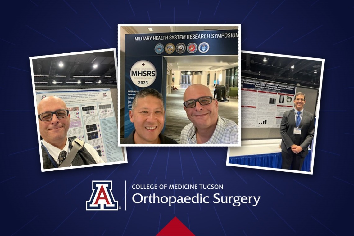 University of Arizona orthopedic researchers presented 3 studies at the 2023 MHSRS Conference