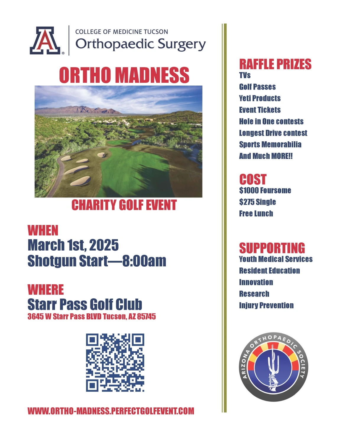 Golf Flyer for Ortho March Madness