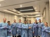 Photo of Thomas Roberts, MD, Benzi Estipona MD, Nathan Sherman, MD, Austin Post, MD, Mo Abbas, MD, Martin Lu, MD, Matthew Miller, MD, Brian Richard, MD and medical student, Deborah Nelson, MS4 – named from left to right.